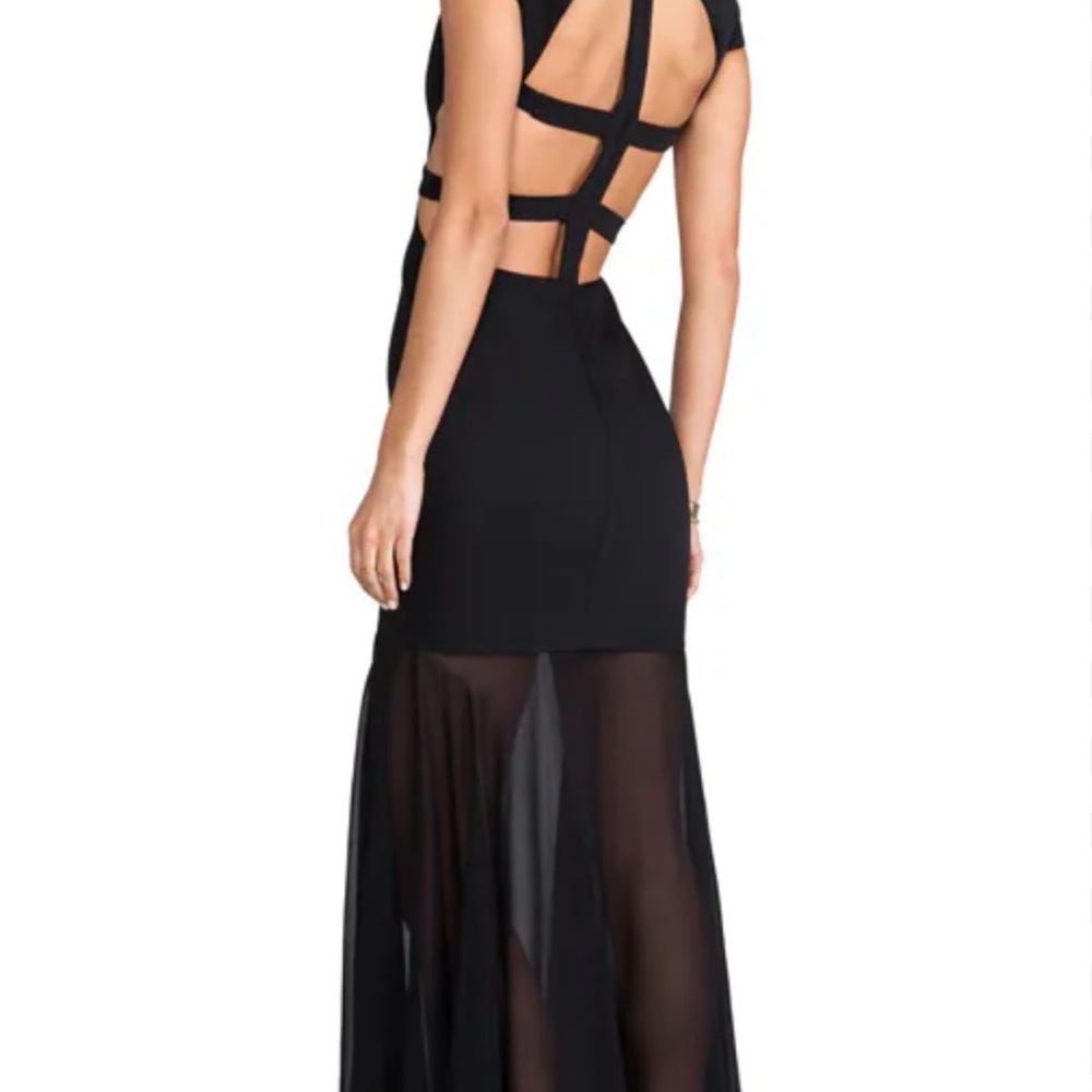 BCBGMaxAzria Black Backless Evening Gown